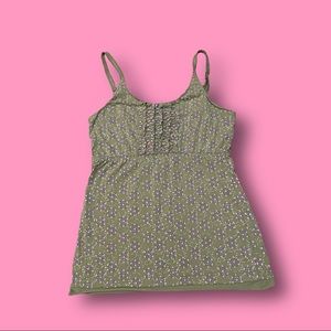 hot Kiss green flower babydoll top